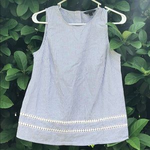 NWOT- Banana Republic Chambray Stripe Blouse